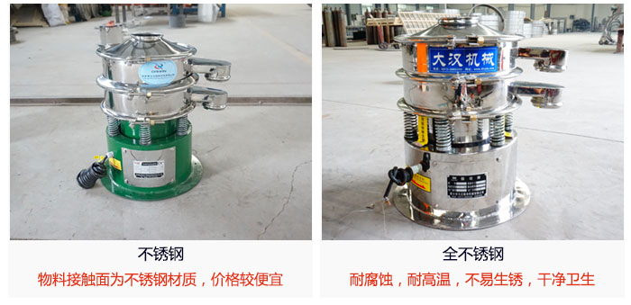 小型圓形篩做工采用：內(nèi)外拋光的制作方法，能夠保證產(chǎn)品的干凈。