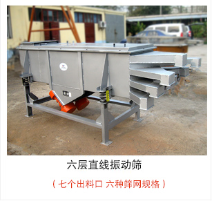 六層直線振動篩加裝制成裝置，灰色油漆出口產(chǎn)品